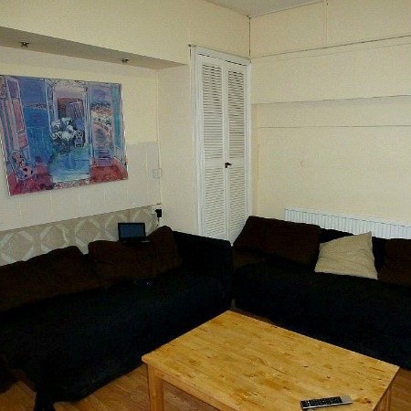 A seating area at the Notting Hill Hostel